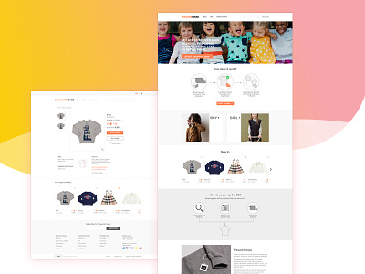Treasurehouse - Swapping eCommerce platform check out design ecommerce eshop home page kids minimal one page product page ui web design