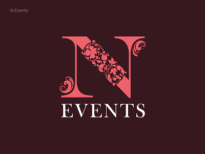 N Events 2d logo custom logo detailed logo multi color typography