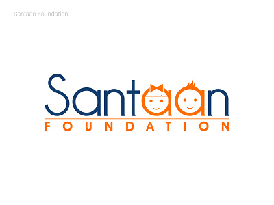 Santaan Foundation 2d logo custom logo detailed logo multi color typography