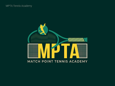 MPTA Tennis Academy 2d logo custom logo detailed logo multi color typography
