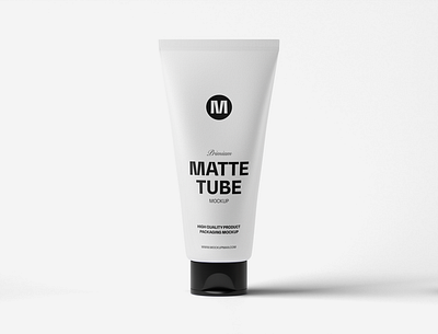 Matte Cosmetic Tube Mockup cosmetics mockup illustration matte tube mockup mockupman mockups packaging mockup tube mockup