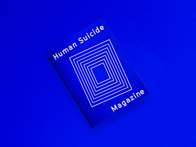 Human Suicide Magazine blue bright blue clean cover design editorial first shot layout magazine welcome