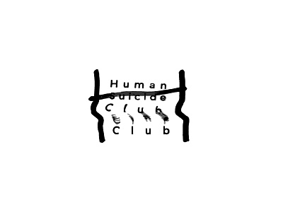 Human Suicide Club distorted exhibition glitch logo typography
