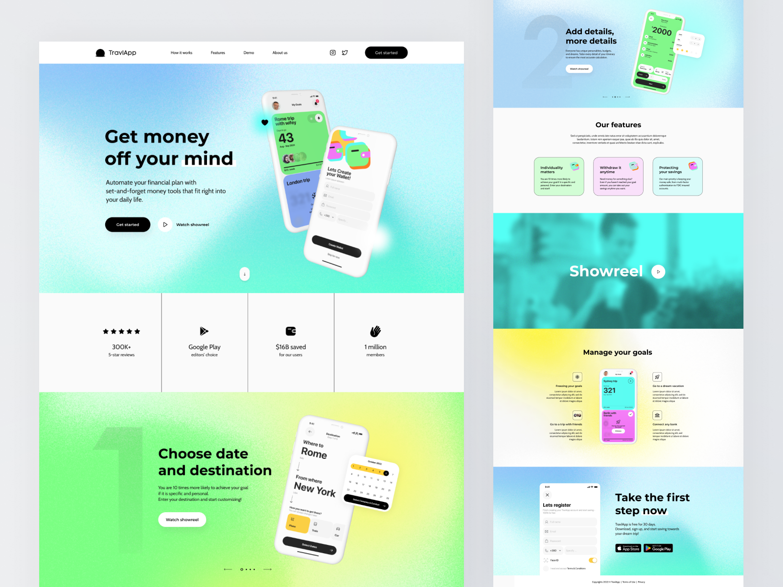 mobile-app-landing-page-by-ilona-poida-on-dribbble