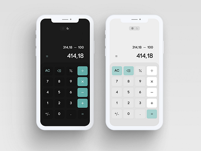 Day 004 | Daily UI challenge - Calculator app blue calculator challenge clean colors dailyui dark design gray interface light pastel theme ui ux