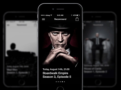 TV Channels — Recommendations channels concept guide imdb interface ios8 iphone6 landing minimal movie recommendation tv