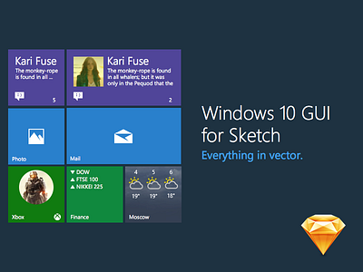 Windows 10 UI Kit for Sketch gui interface metro sketch ui kit vector windows 10