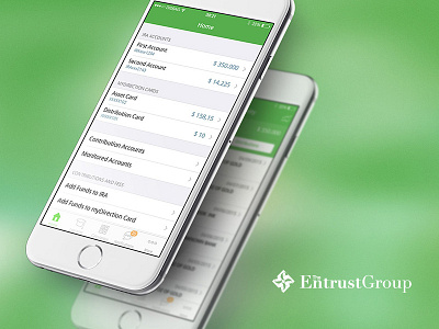 The Entrust Group for iPhone calculator finance flat interface investments ios iphone management money