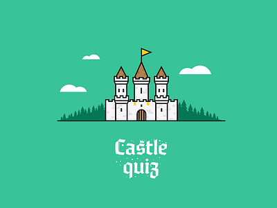 Castle Quiz castle education forest game illustration ios10 quiz vector