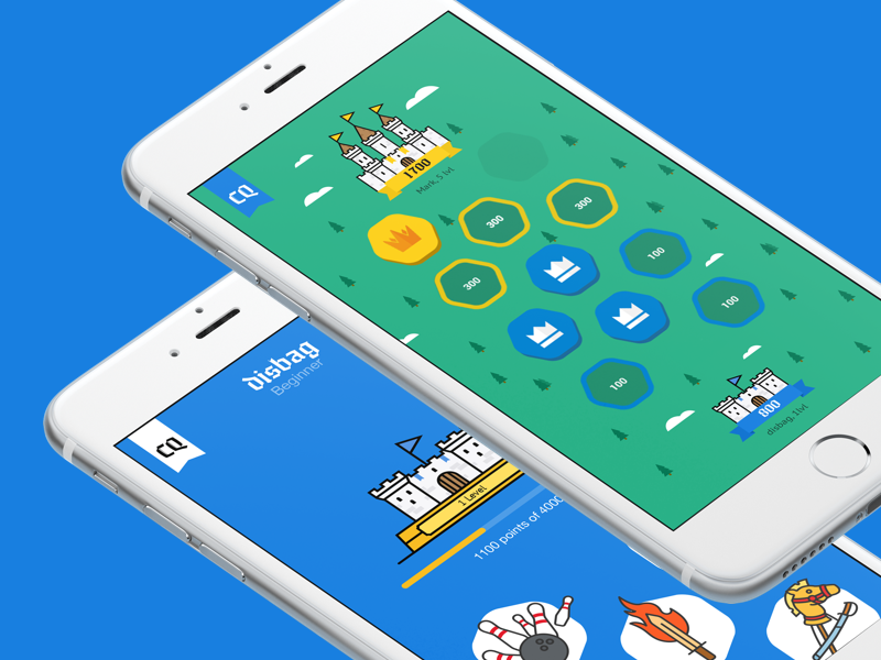 Castle Quiz App education quiz castle game ios10 iphone illustration