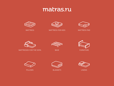 Matras.ru Icons vol.2 bed blanket dream furniture icons linear mattress pillow sleep sofa