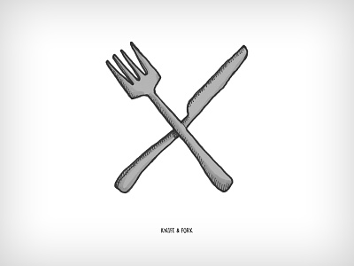 Knife & Fork cookery book cutlery drawing food fork illustration knife sketch utensils