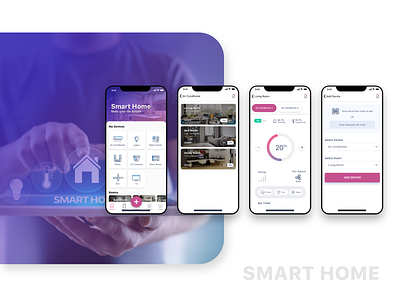 Smart Home App..!! app design interface smart devices smart home smart living smarthome typography ui user experience ux web