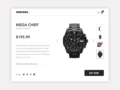 Product Detail Design design ecommerce fashion product ui ux watch webdesign website