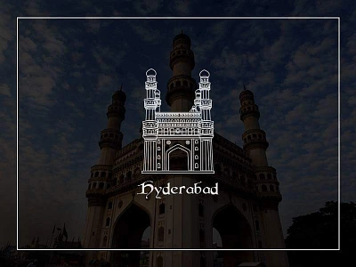 Hyderabad Logo!! charminar design hyderabad india logo strokes ui ux vector