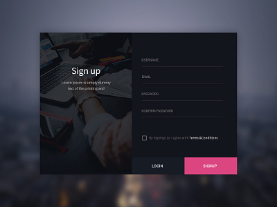 Daily UI challenge #001 - Sign up..!! card daily ui design login registration signin signup ui userinterface ux website