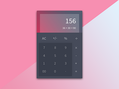 Daily UI challenge #004 - Calculator..!! calculator colors dailyui design flat gui input interface mobile numbers ui