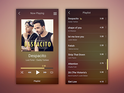 Daily UI challenge #009 - Music Player Screen..!! android app dailyui design ios mobileui musicplayer ui ux