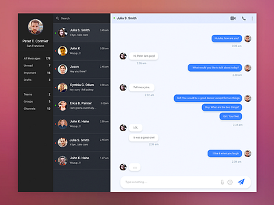 Daily UI challenge #013 - Direct Messaging...!!! app chat dailyui interface material message messaging text ux website