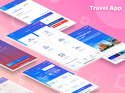 Travel App...!!! bookingapp design icon illustration interface iosapp tourism travelapp typography ui ux