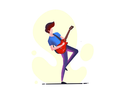 Guitarist..!!! art branding characters design icons illustration interface logo ux vector