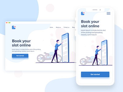 Booking Online...!! android book online booking app design illustrations ios landing page mobileapp online website design