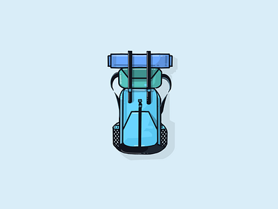 Travel Backpack..!! art backpack backpacking bag branding design icon icons illustration interface logo travel trek typography vector