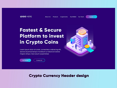 Crypto Currency Header Design