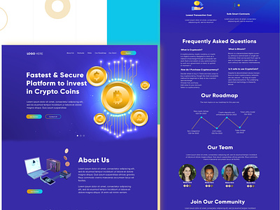 Crypto Landing Page design