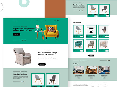 Furniture Website UI design adobe photoshop adobe xd app design branding furniture web furniture website design graphic design ui uiux design web design