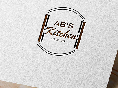 AB'S KITCHEN MINIMALIST LOGO DESIGN branding design graphic design illustration logo typography vector