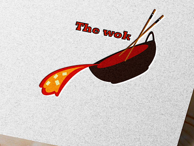 THE WOK MINIMALIST LOGO DESIGN branding design graphic design illustration logo typography vector