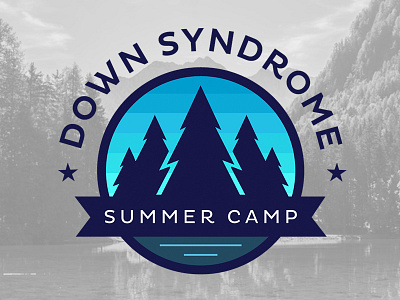 Down Syndrome Foundation Camp Badge branding camp design identity logo