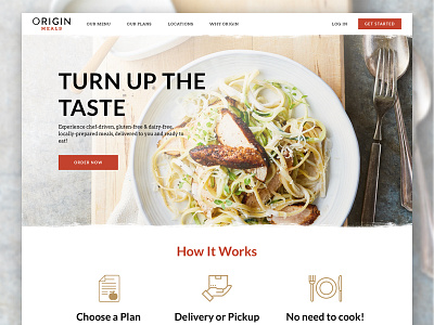 Origin Meals custom cms design responsive ui ux ui wordpress