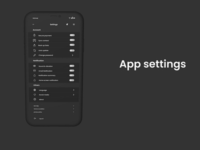 App settings daily ui dashboard design mobile design typography ui website design
