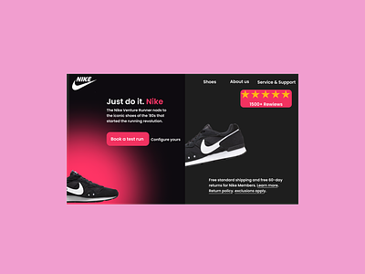 Nike shoes UI design branding design ui