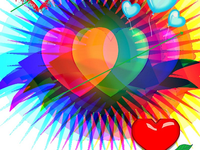 Love Rainbow branding design illustration typography ui