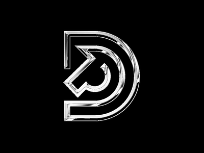 D Horse | Logo Exploration brand agency branding chrome geometic horse horse logo lettermark logo logo design logo designer logofield logomark palehorse silver symbol