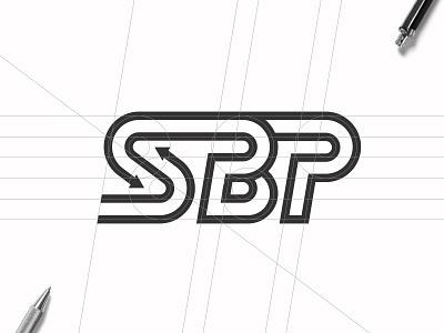 SBP Logotype | Construction abstract brand branding design geometric graphicdesign icon lettering lettering logo logo logo design logodesign logodesigner logomarks logotype symbol vector