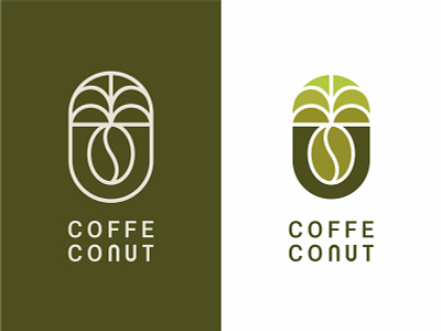 Coffe Conut Logo brand agency branding coconut coffee coffee bean design drink logo logo designer logomark restaurant