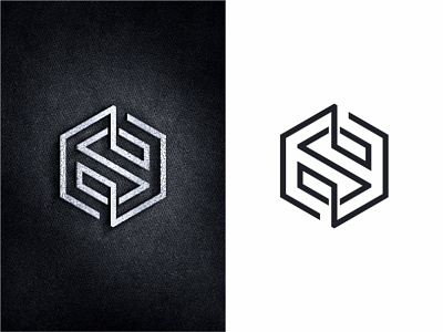 NS Geometric Monogram brand agency branding geometic geometric hexagon icon lettermark logo logo design logo designer logomark symbol