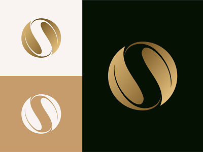 S Leaf Logo autumn branding circle design elegant fasgion geometic gold leaf leaves lettermark logo logo design logo designer logofield luxury monogram symbol trandy