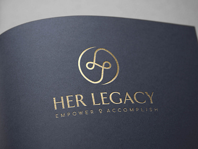 Her Legacy brand brand agency branding calm creative agency design elegant fashion feminine geometic letter mark lettermark logo logo design logo designer logofield monogram stationery symbol woman