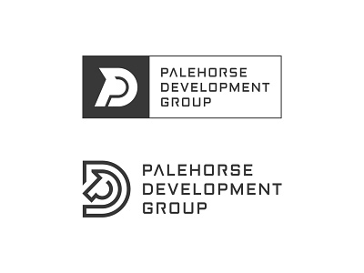 Palehorse Development Group Logo brand brand agency branding construction geometic horse horse logo lettermark logo logo design logofield palehorse