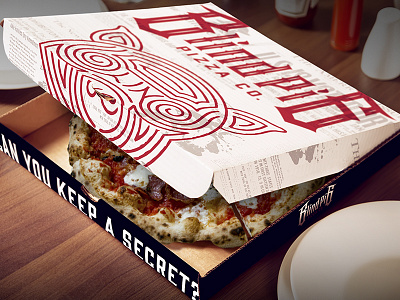 Blind Pig Pizza Co. - Pizza Box box branding design illustration logo packaging pizza typography