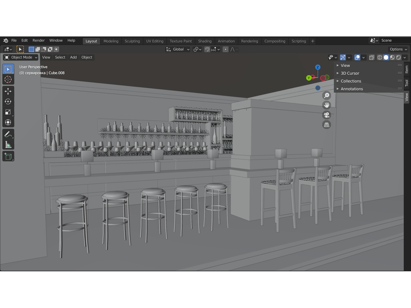 3d blender/ bar no rending by Aelita on Dribbble