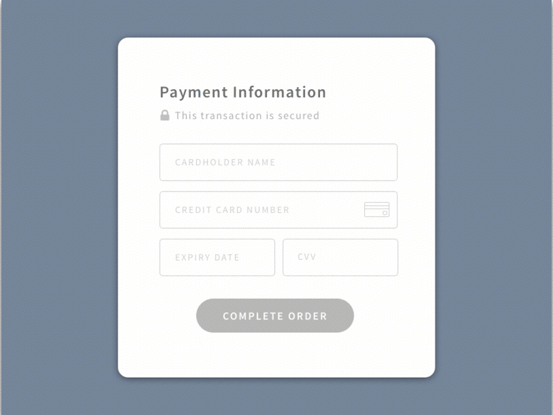 Daily UI #002 - Credit Card Checkout animation checkout credit card dailyui experience payment principle prototype ui uidesign ux uxdesign
