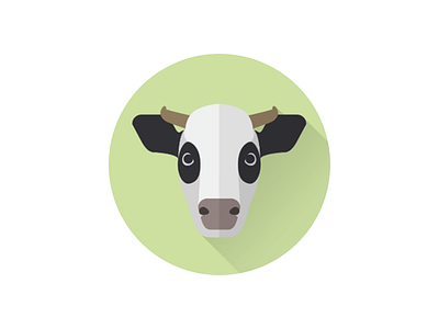 Cowabunga! cow drawing flat icon illustrations illustrator minimal portrait vector
