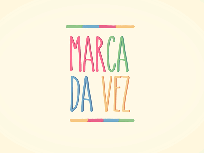 Marca da Vez 3d stroke after effects colors flat lines motion omino