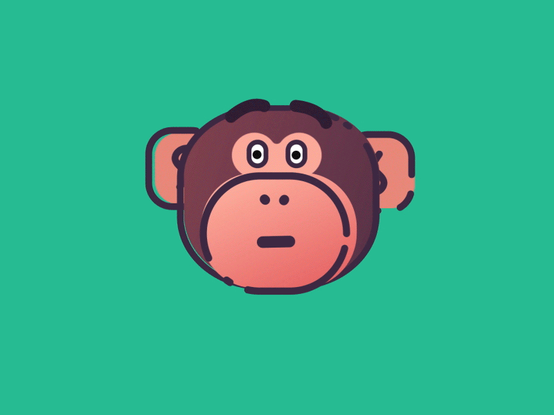 Poor Monkey 2d after effects monkey rig ae animation character flat headrigg illustration motion